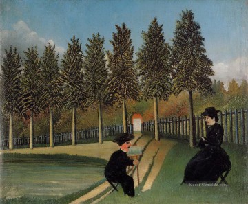  impressionismus - Der Künstler Malerei seiner Frau 1905 Henri Rousseau Post Impressionismus Naive Primitivismus
